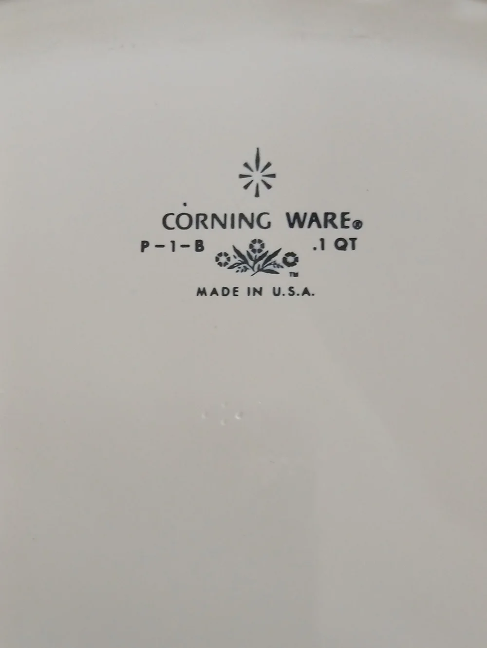 Vintage CorningWare BLUE CORNFLOWER 1 Qt Casserole P-1-B + Glass Lid C8